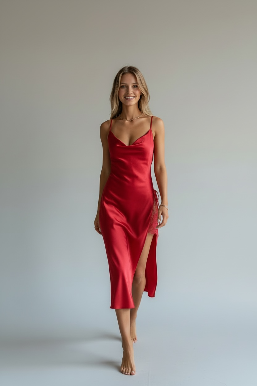 Luxury satīna naktskleita “Scarlet”