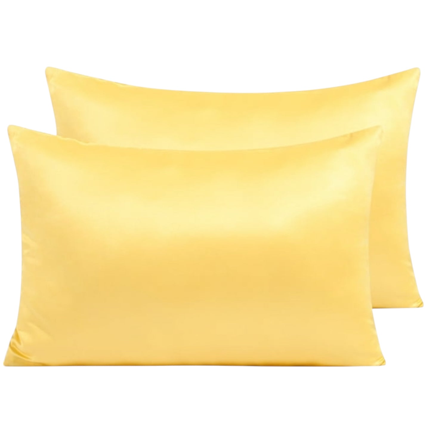 Premium satīna spilvendrāna - dzeltena
