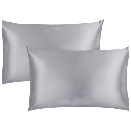 Premium satīna spilvendrāna - pelēka