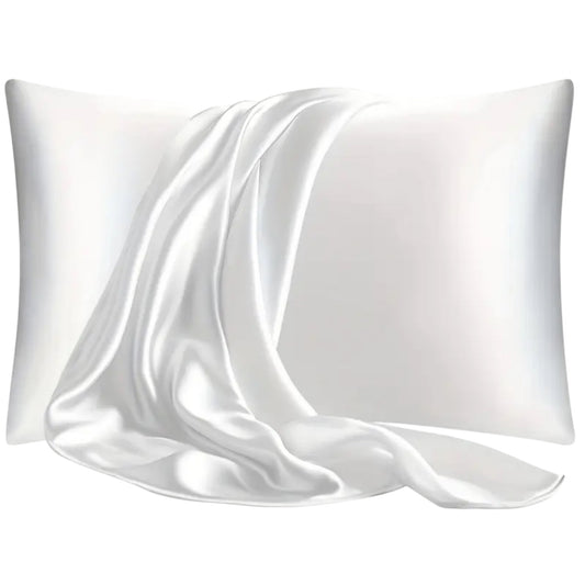 Premium satīna spilvendrāna - balta